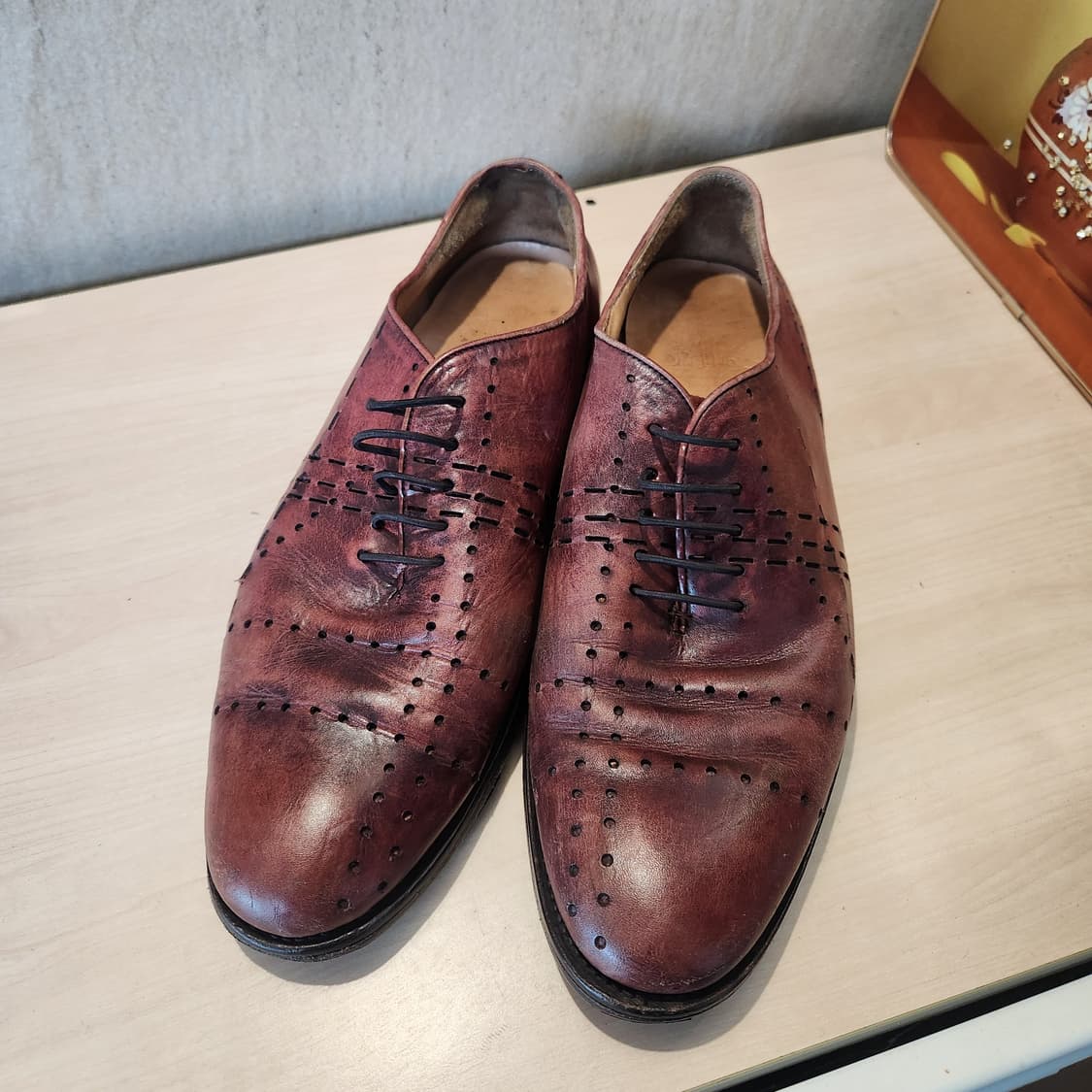 SPELLO 수제 버건디 옥스퍼드 👞 클래식 끝판왕 / 43사이즈
 상품이미지10