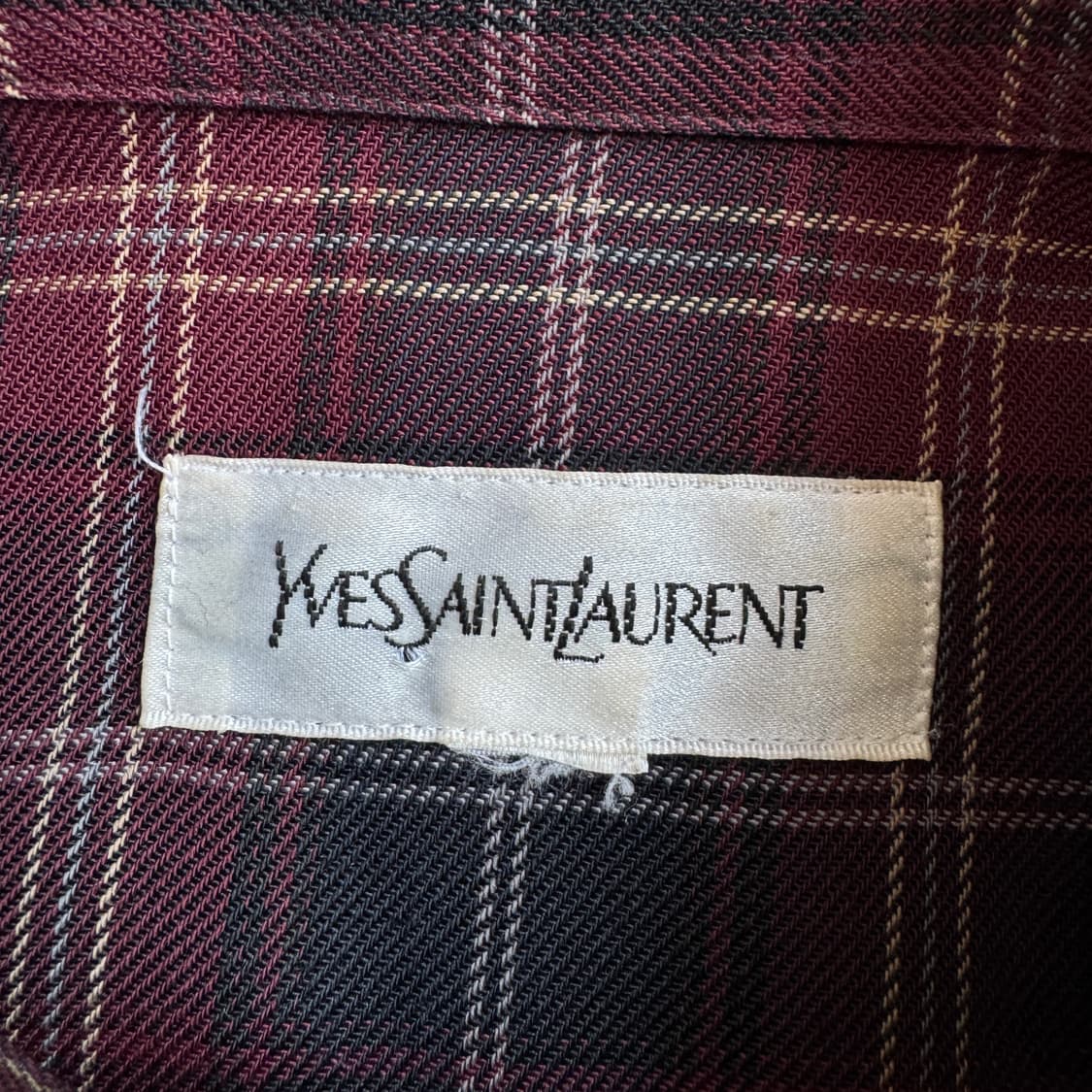 입생로랑 90s 타탄 체크 셔츠 상품이미지5