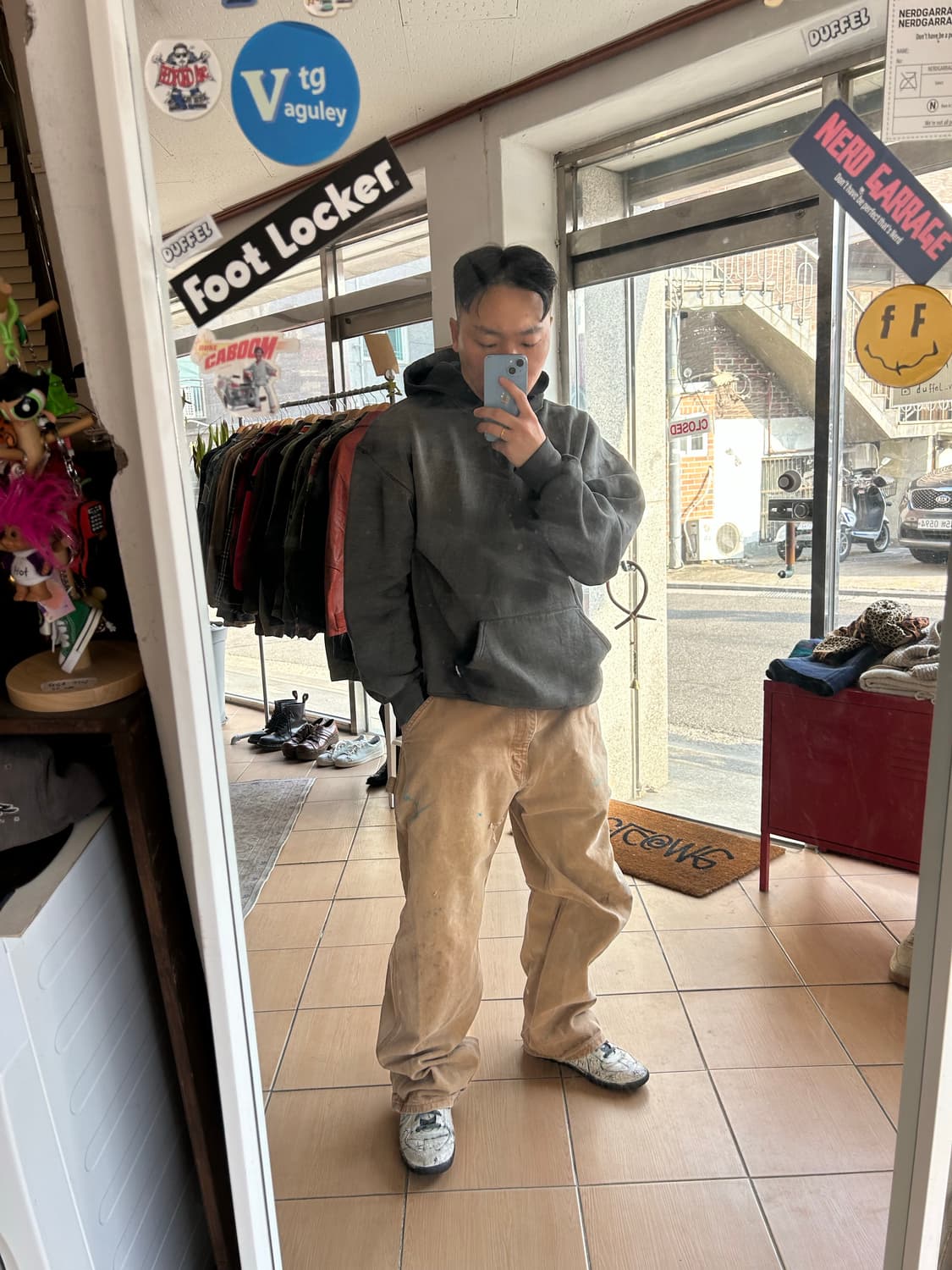 00‘s USA 칼하트 B11 워크팬츠 브라운 37in 상품이미지9