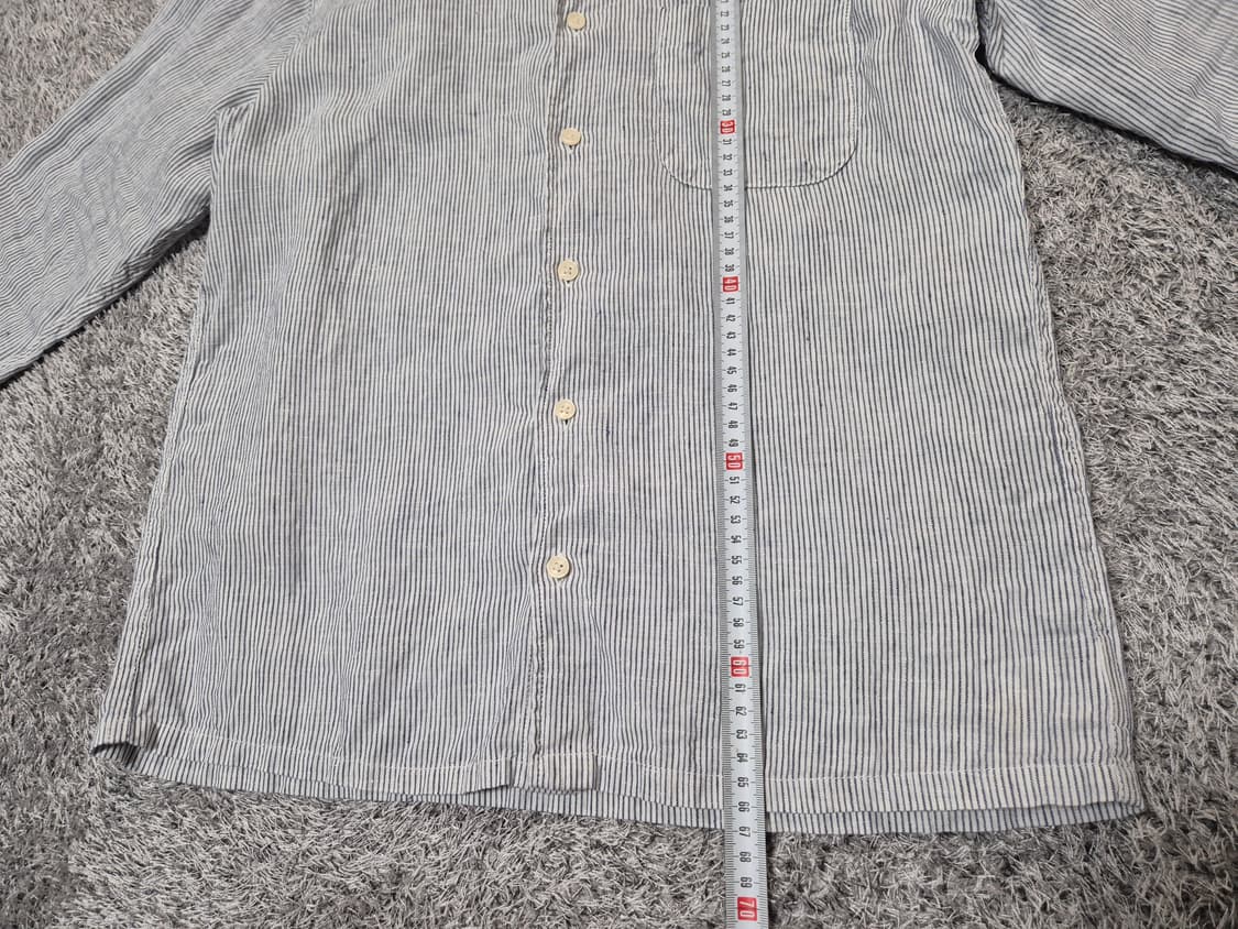 유니클로 여성 스트라이프 린넨 셔츠 M 상품이미지9