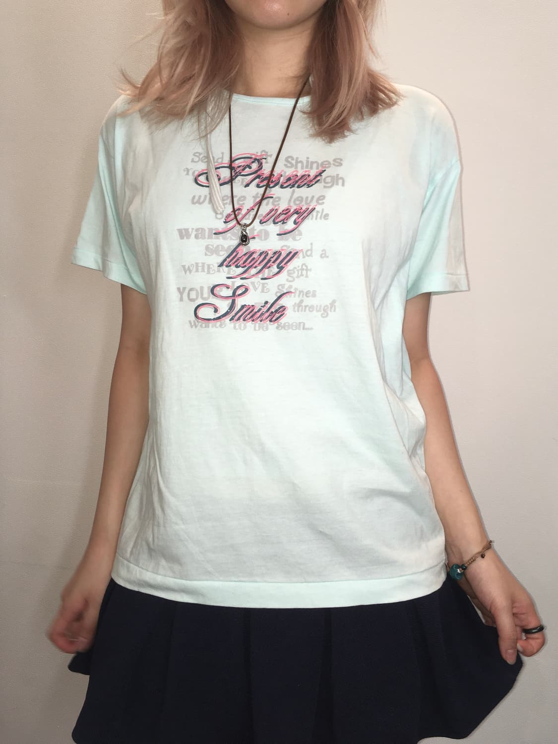 jpn vintage skyblue princess printing t  상품이미지2