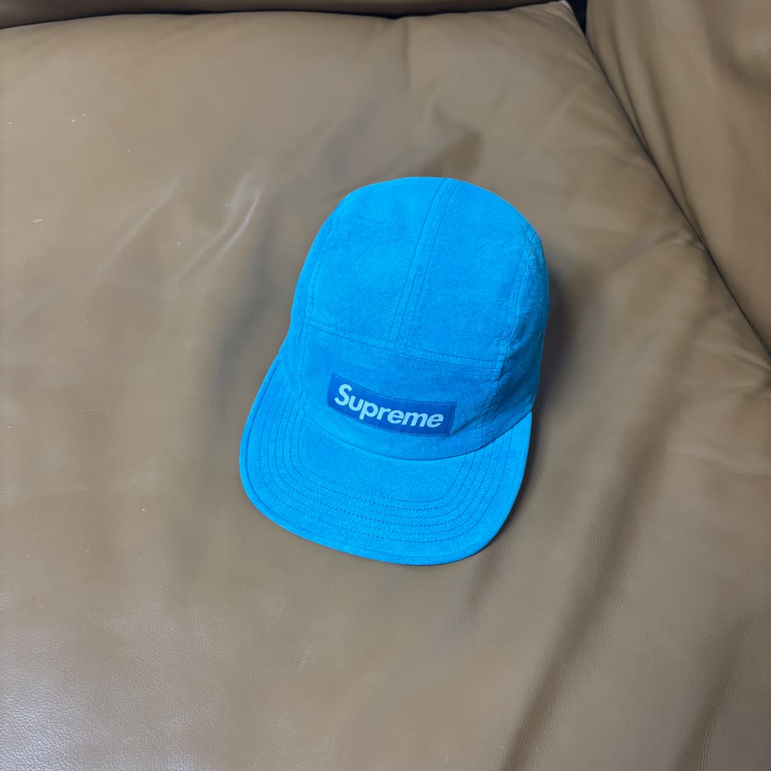 Supreme 슈프림 캠프캡 모자 (Suede Teal Blue) 상품이미지1