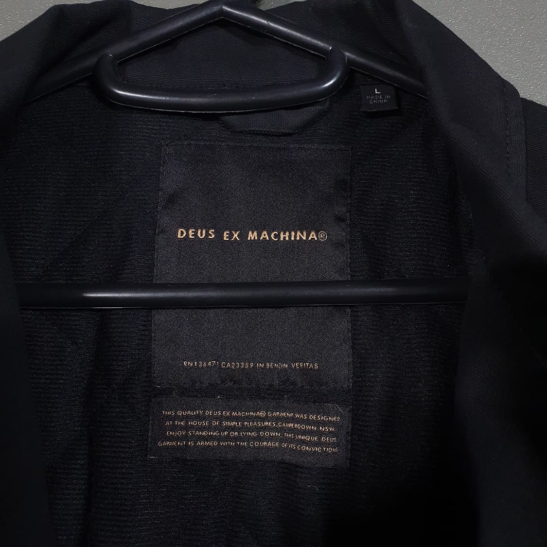 실측 XL (105) 데우스 엑스마키나 인카운터스 누빔 코치 자켓 블랙 상품이미지5