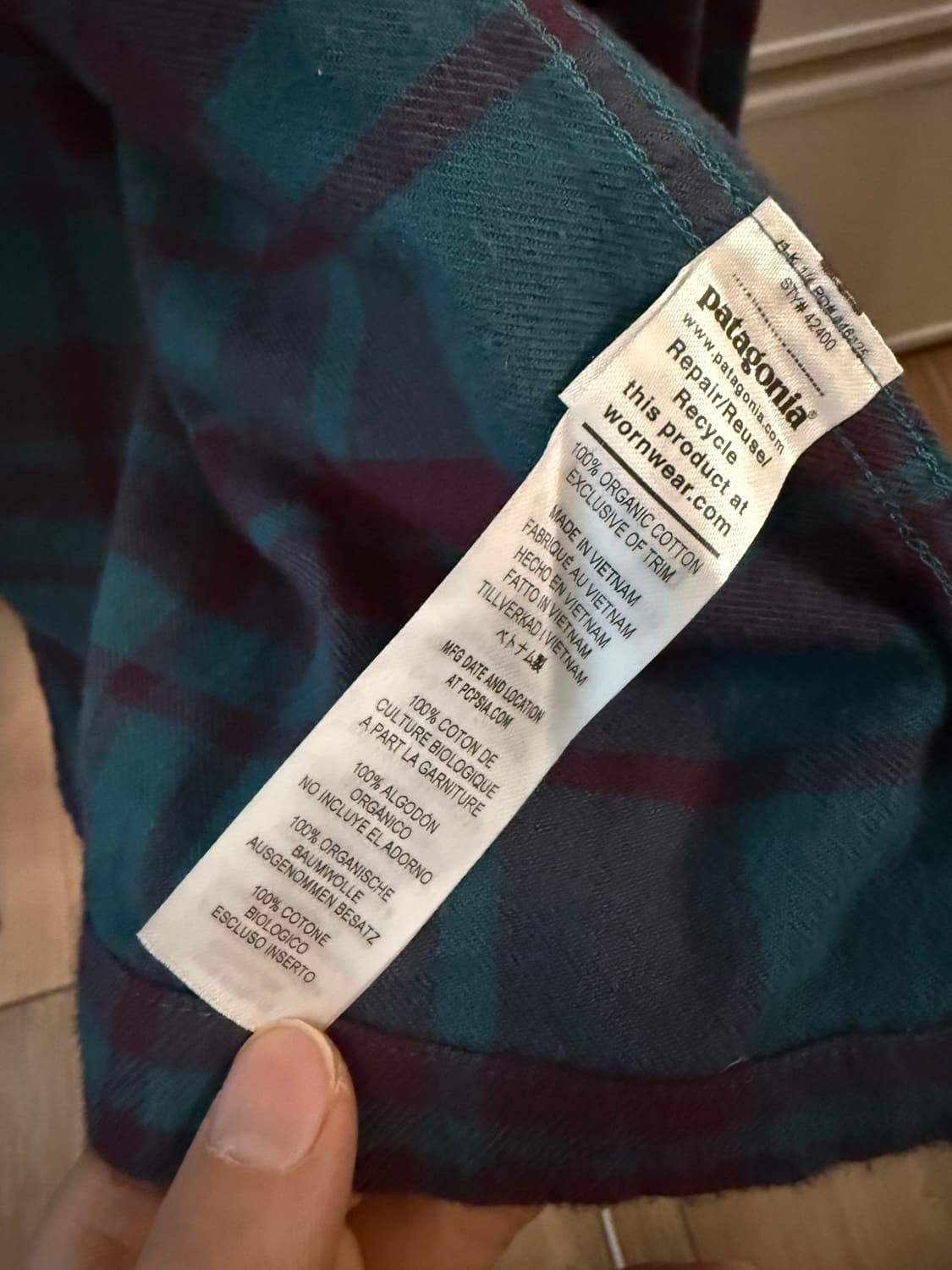 파타고니아 브러시드 플란넬셔츠 XL 상품이미지5