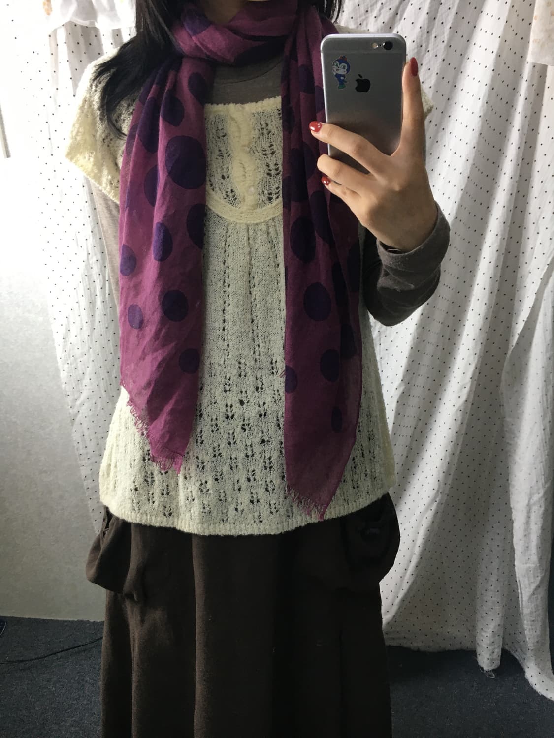 아이보리 반소매 니트 상품이미지2