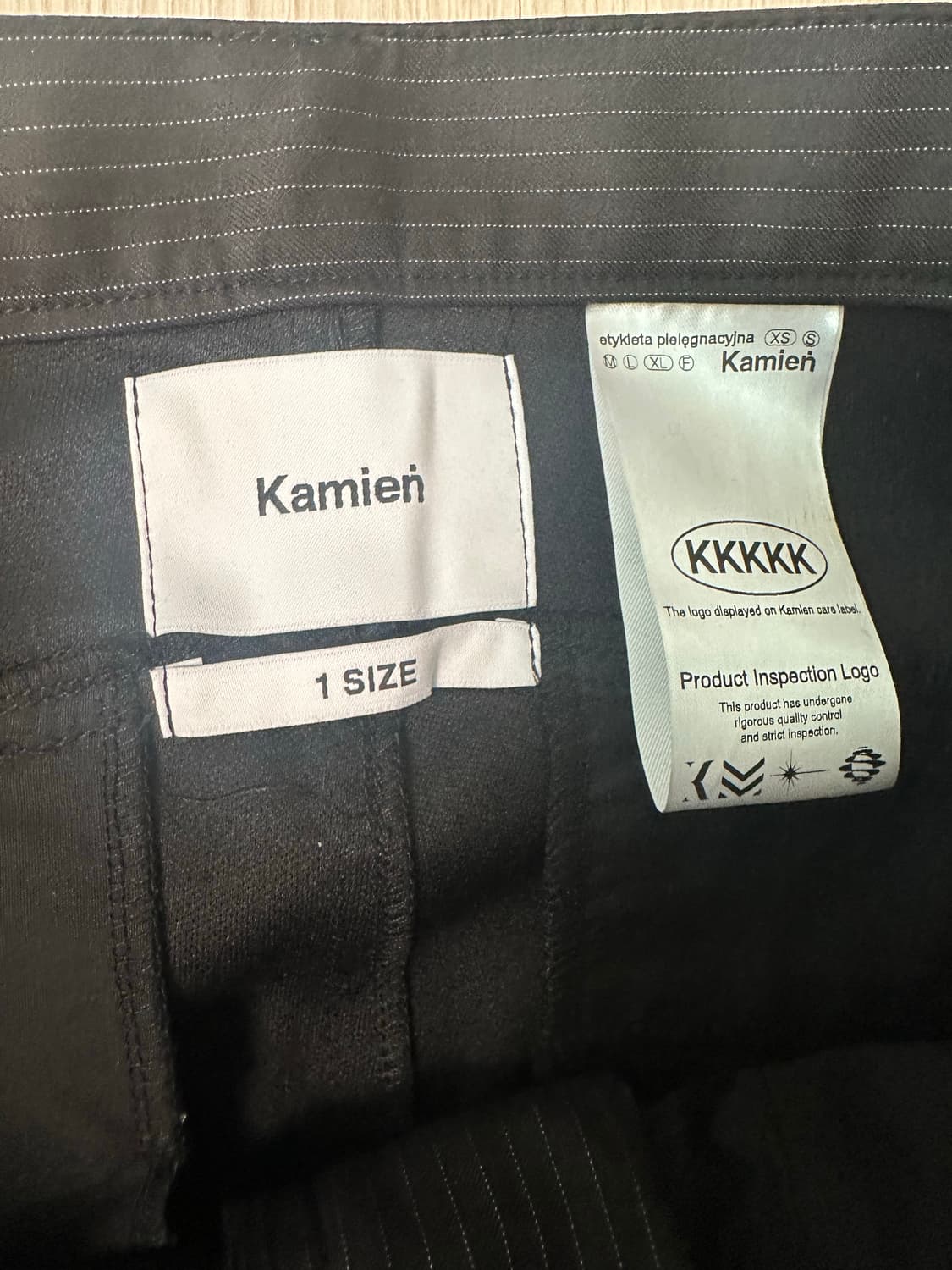 [1] 카미엔 247 올데이 스트라이프 팬츠 블랙 상품이미지5