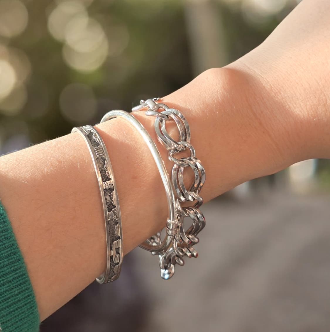 🇺🇸미국 앤틱샵에서 건져온 미드센츄리 은 팔찌 상품이미지5