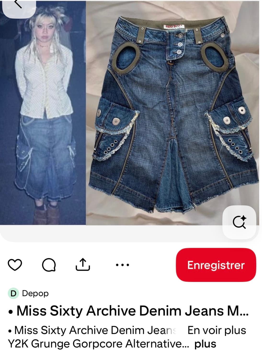 Miss sixty RARE archive denim midi skirt 상품이미지4