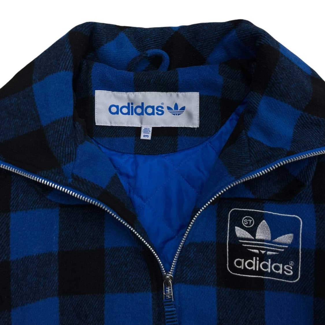 아디다스 블루 타탄체크 울 자켓 95 상품이미지7