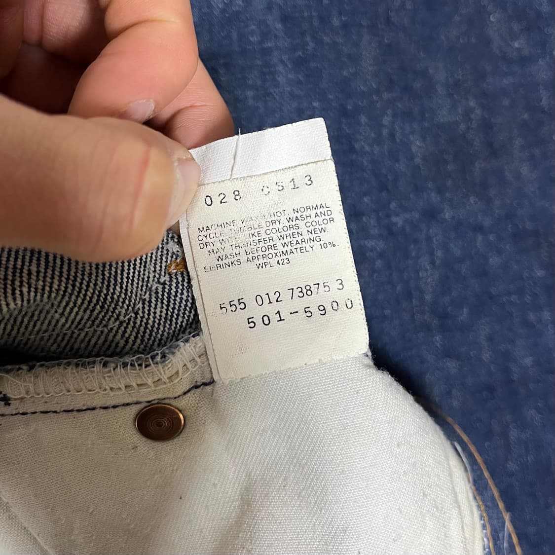 (90's초) 리바이스 501 USA 발렌시아(555공장) 데님 청바지 상품이미지6