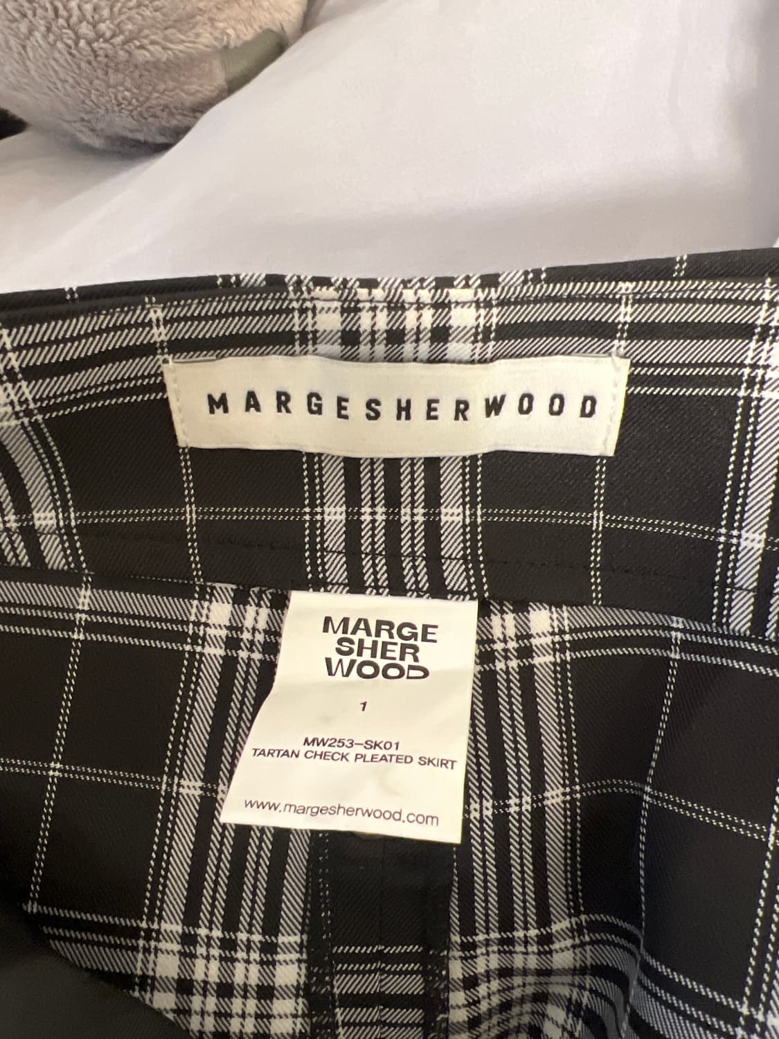 마지셔우드 타탄 체크 스커트🖤🍋‍🟩MARGESHERWOOD🍋‍🟩 상품이미지5