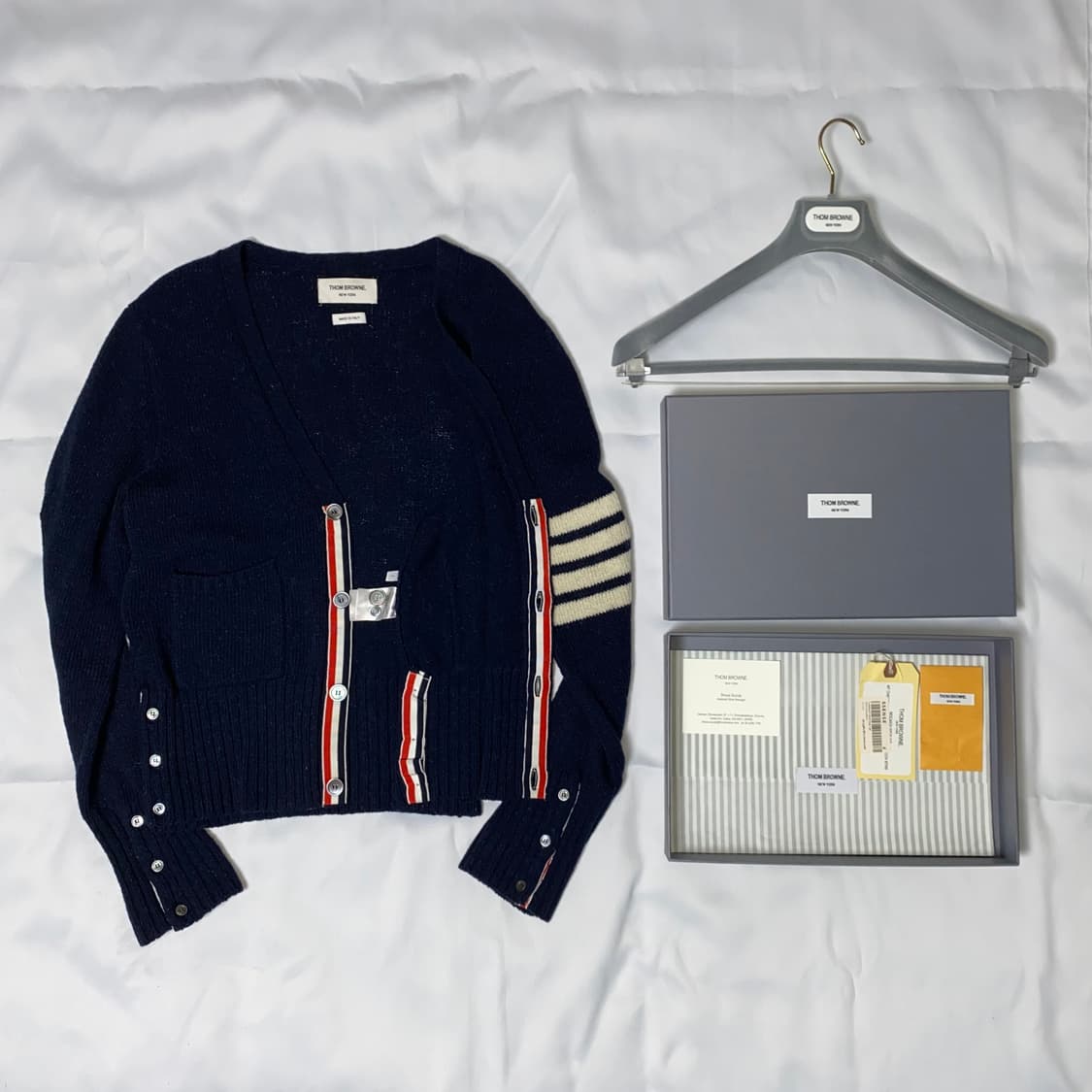톰브라운 사선 모헤어 크롭 가디건 상품이미지1
