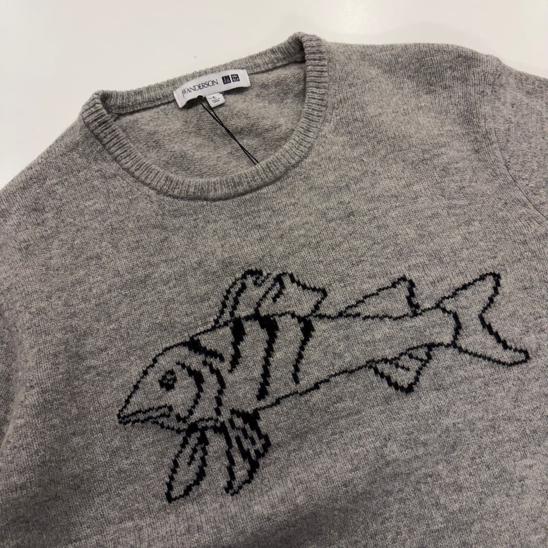 [L] 유니클로 x JW앤더슨 물고기  니트 스웨터 B918 상품이미지3