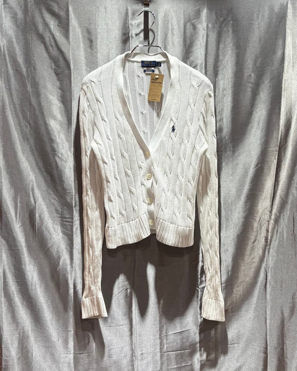 M 폴로랄프로렌 우먼스 네이비포니 화이트 가디건 상품이미지2