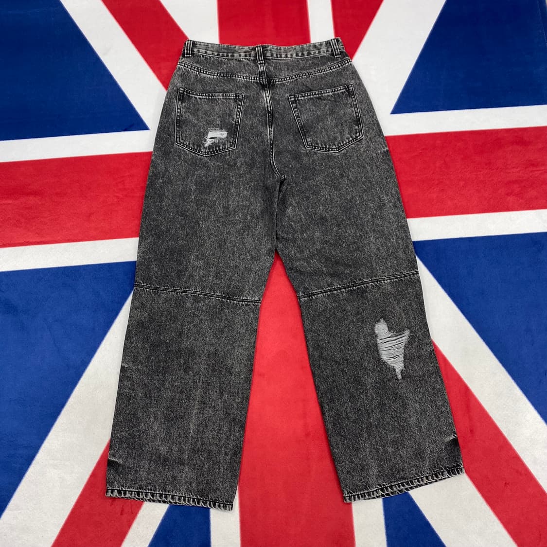 빅유니온 와이드 흑청데님 M 상품이미지4