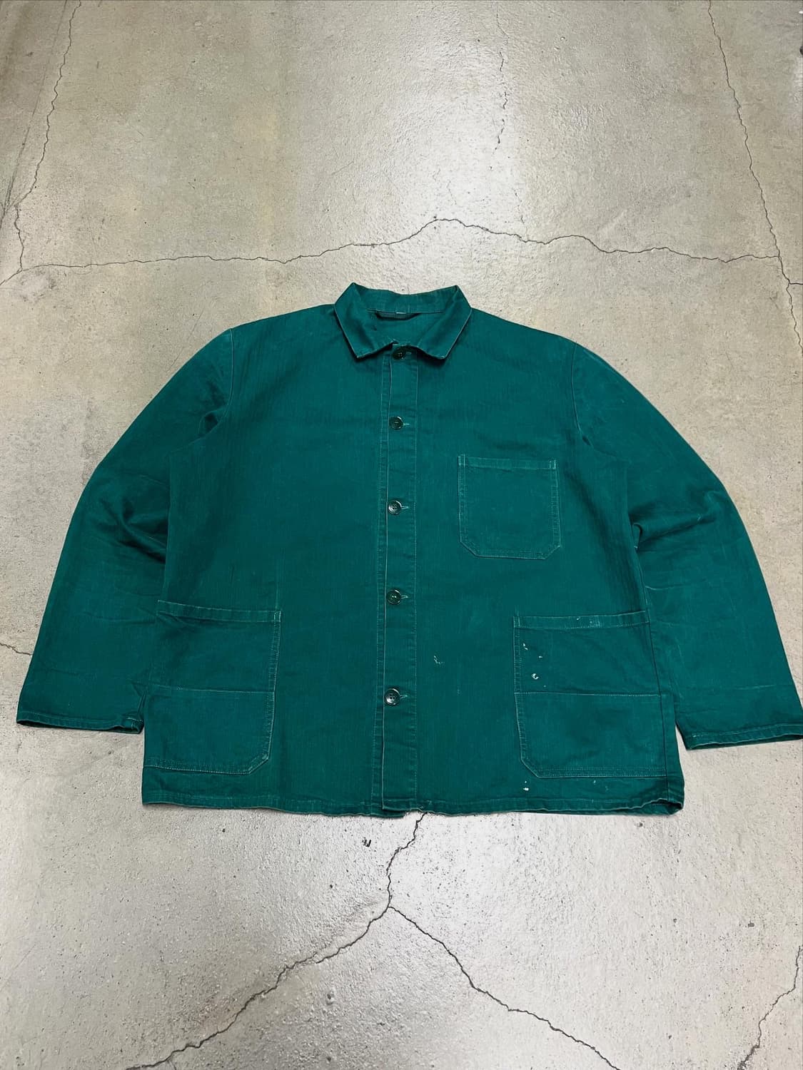 OLD FRENCH "HBT" "GREEN" 헤링본트윌코튼 프렌치워크자켓 상품이미지1