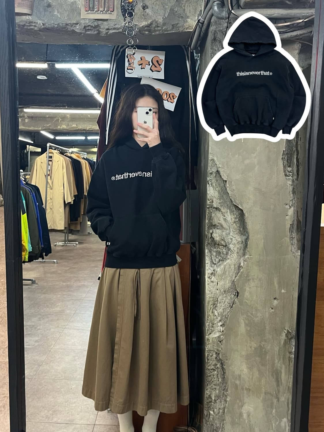 디스이즈네버댓 기모 후드티 블랙 S #csz3643 상품이미지1