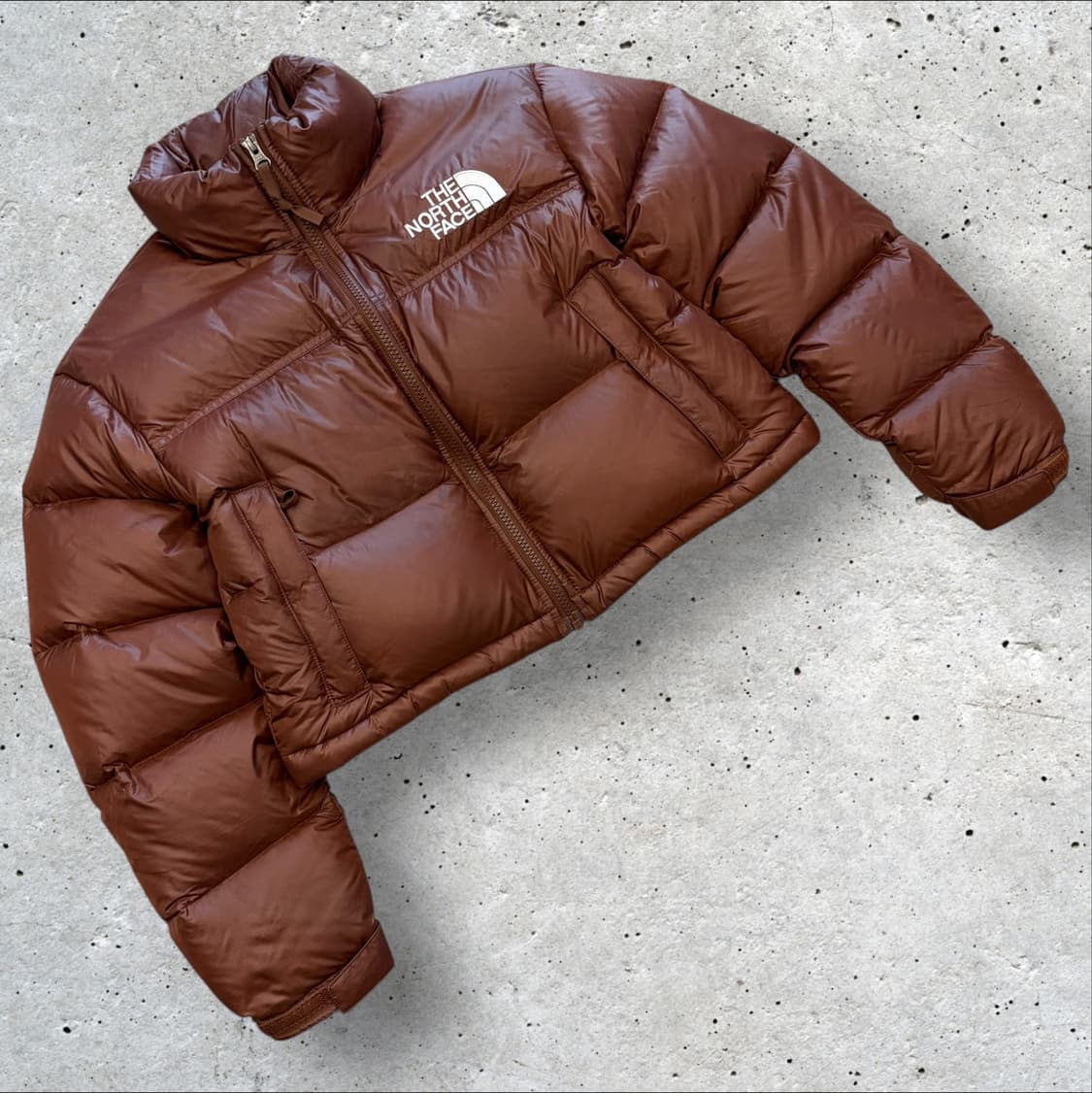 [S] 노스페이스 브라운 크롭 다운 숏패딩 눕시 C991 상품이미지1