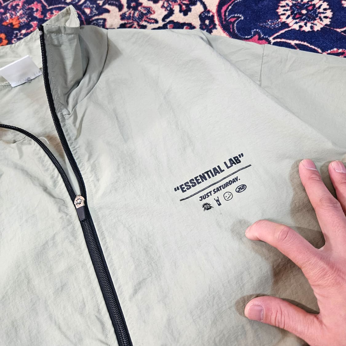 저스트세러데이 라이트카키 아노락 바람막이 Free 상품이미지8