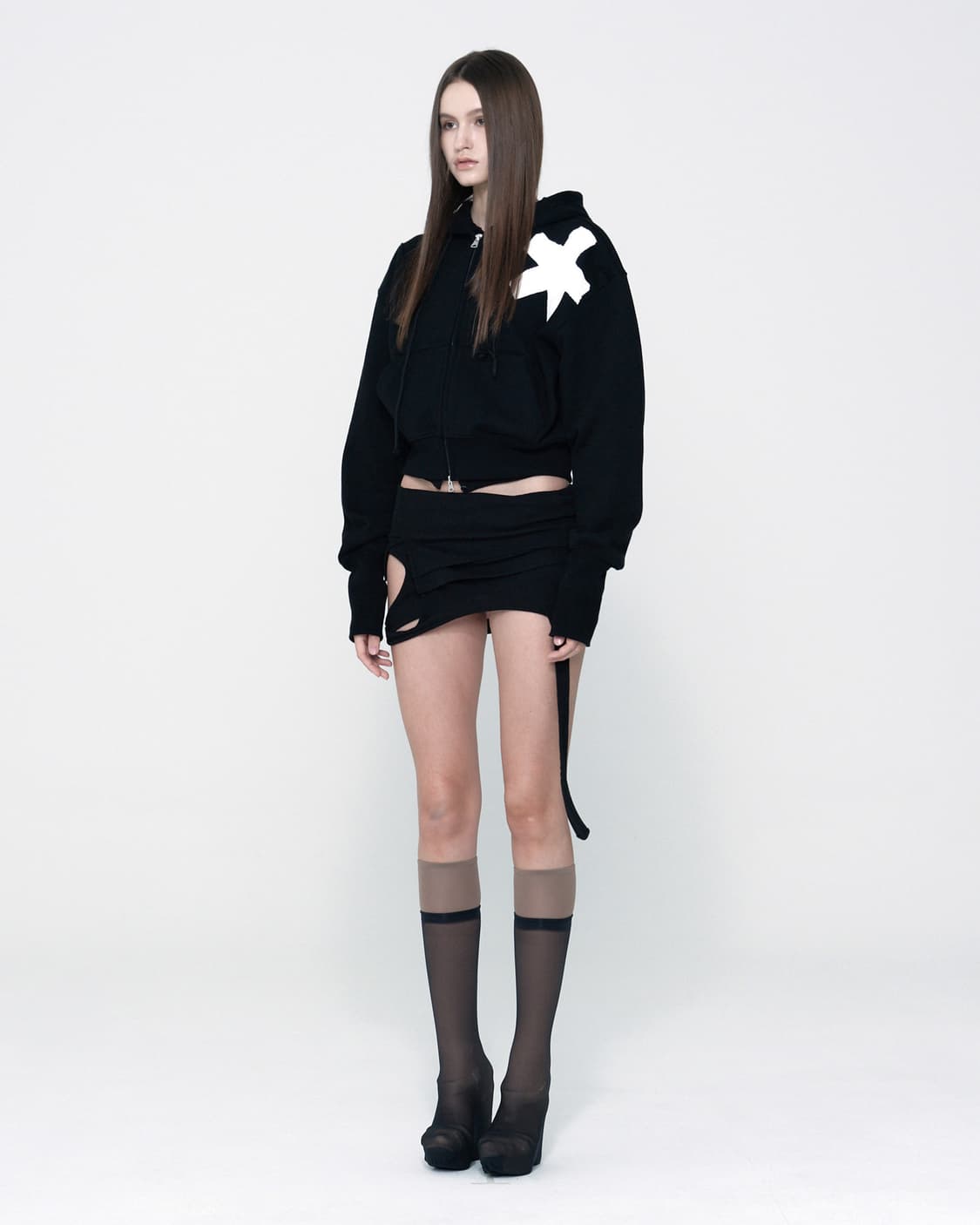 bonnae 본네 Hoodie zip-up (Black) 상품이미지1