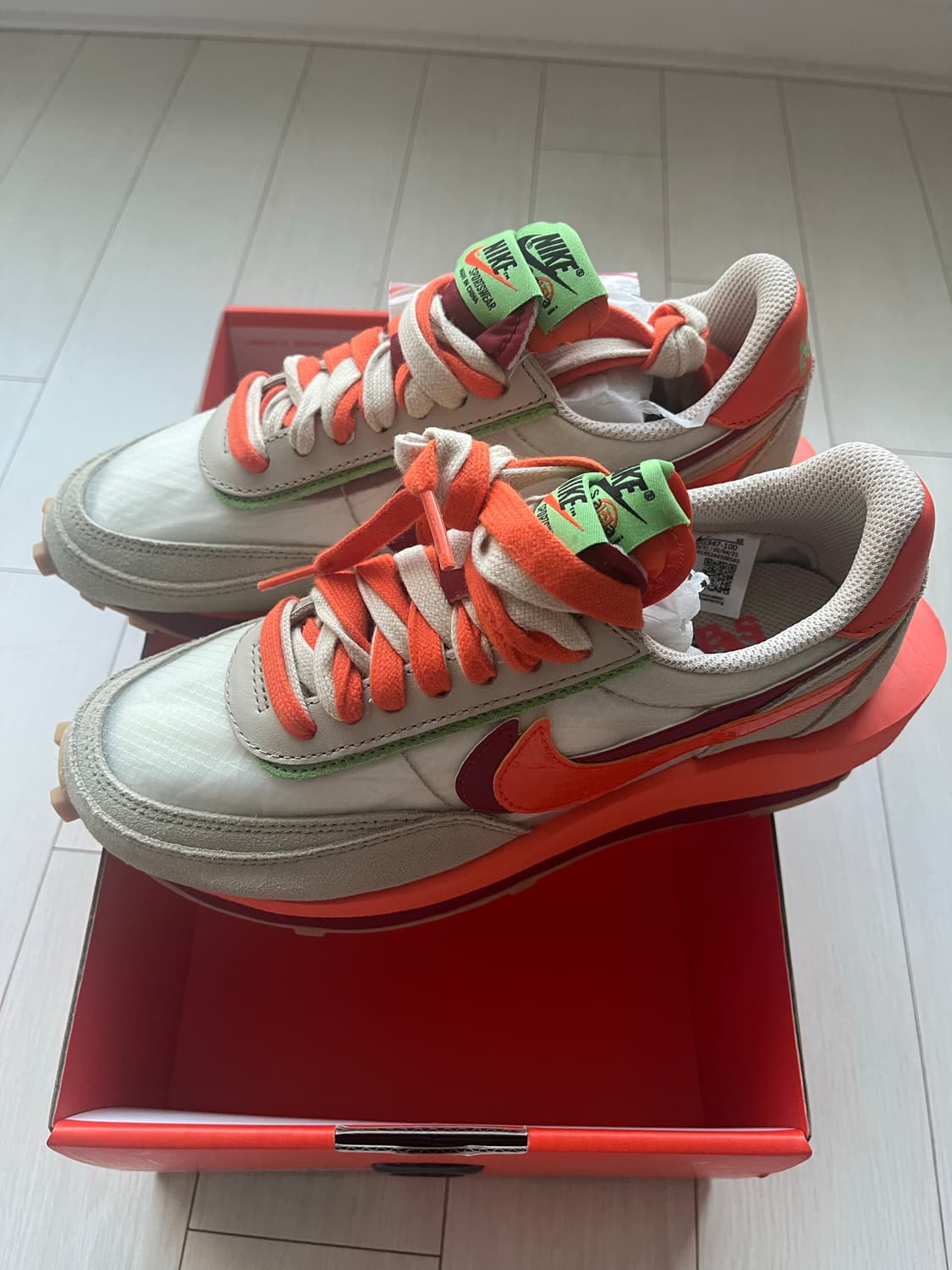 나이키X사카이X클랏 LD와플 오렌지 블레이즈 235 상품이미지4