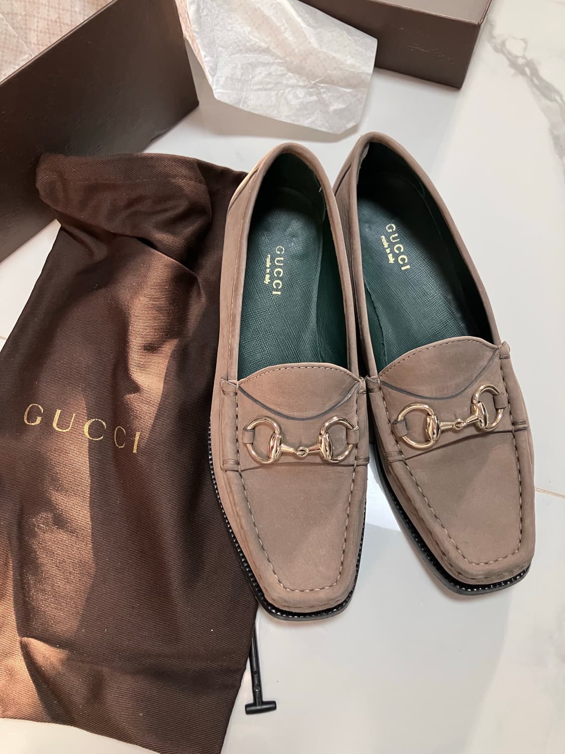 구찌 정품 홀스빗 로퍼 그레이 EU36 상품이미지1