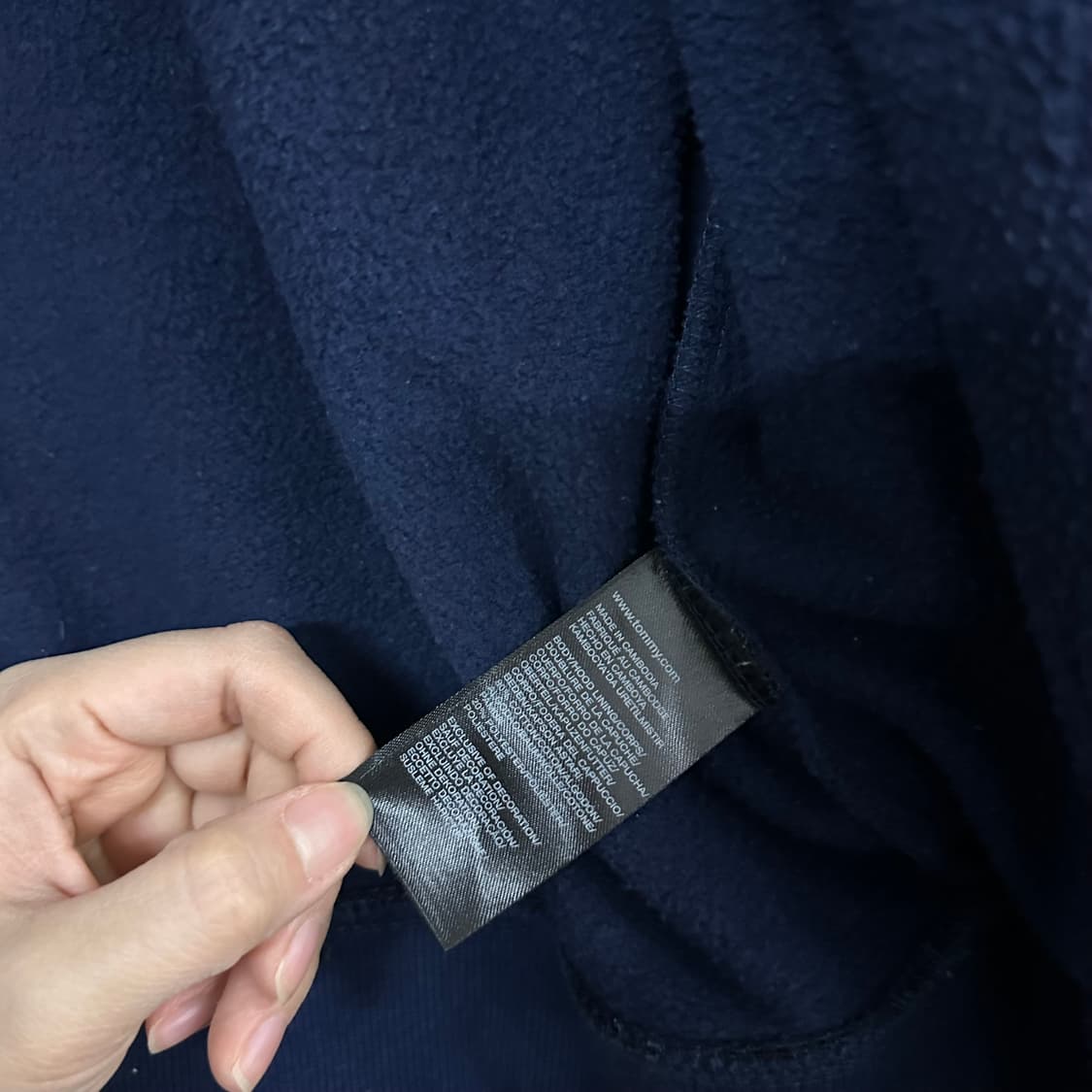 (L) 타미힐피거 네이비 후드집업 상품이미지5