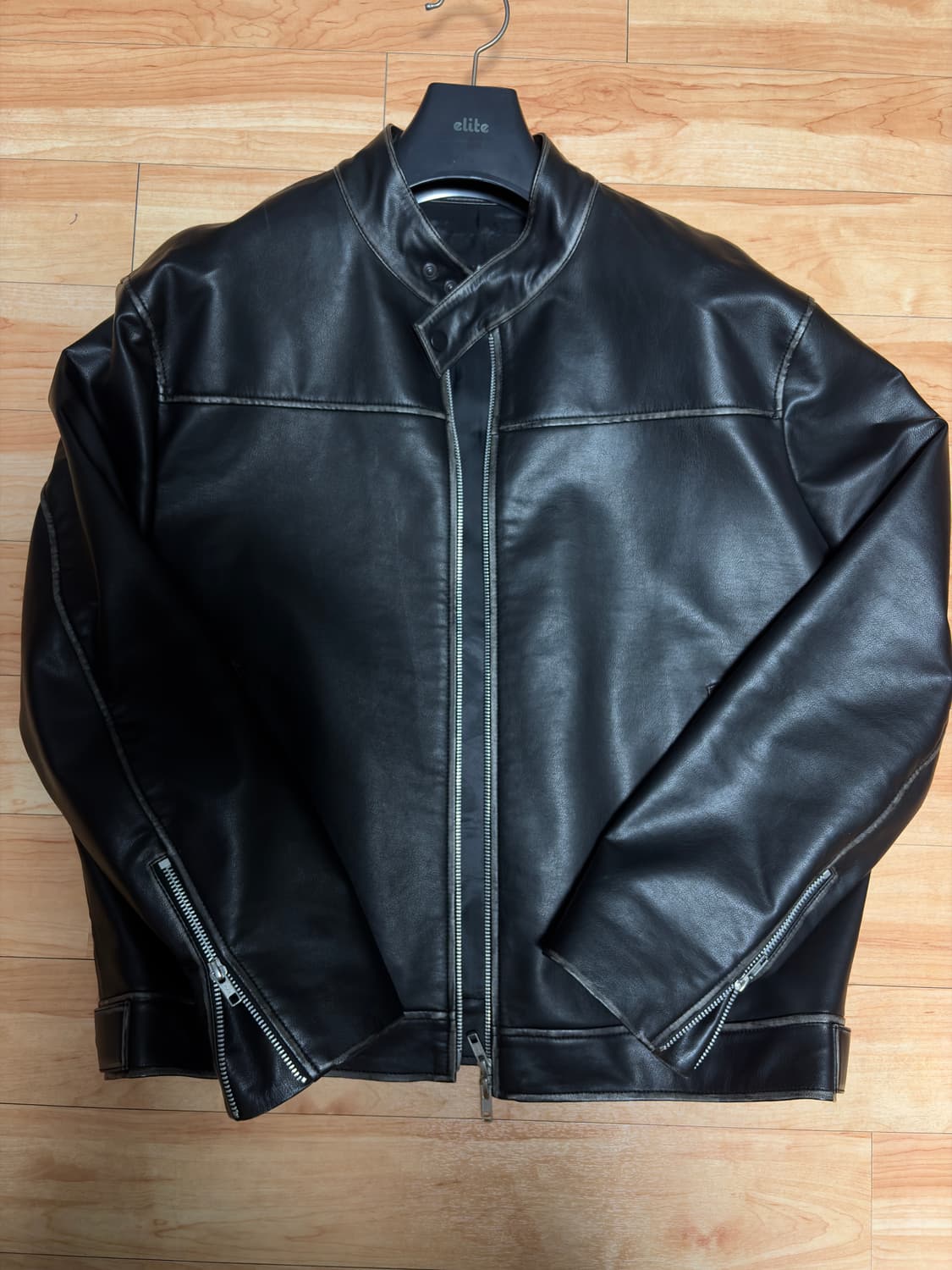 [새상품급] 도프제이슨 워싱 레더 바이커 자켓xl 상품이미지2