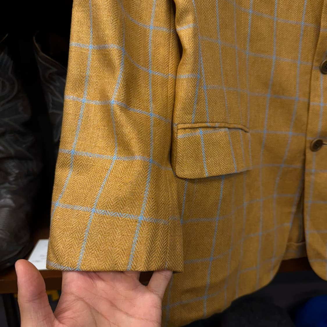 브룩스 브라더스 헤링본 패턴 스포츠 코트 울 클래식 블레이져 상품이미지5