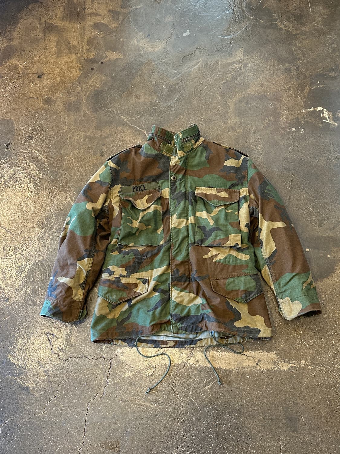 80s 알파 인더스트리 M-65 우드랜드 밀리터리 자켓 S 상품이미지1