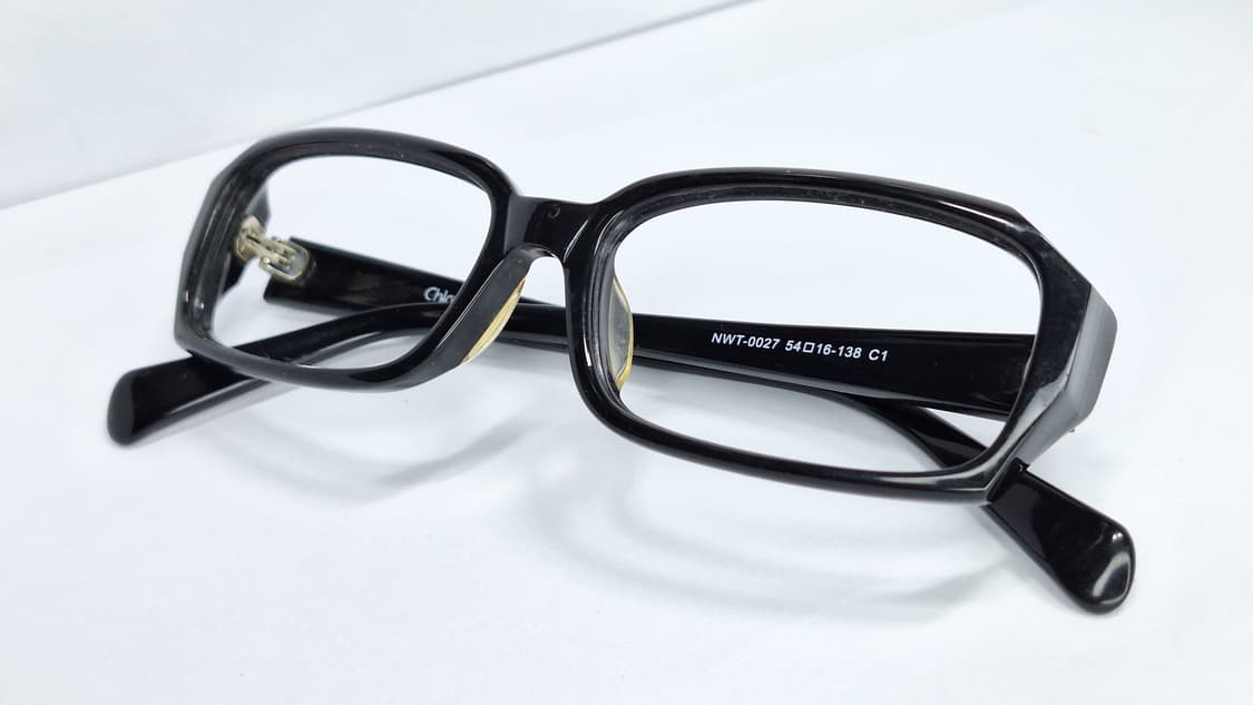 Chloris NWT-0027 54ㅁ16 블랙 실버 데코 뿔테 안경 상품이미지3