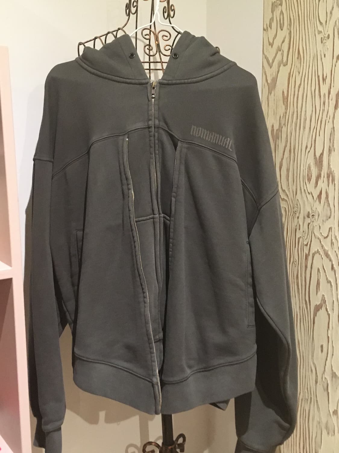 노매뉴얼 레이어 후드집업 딥카키 L 상품이미지2