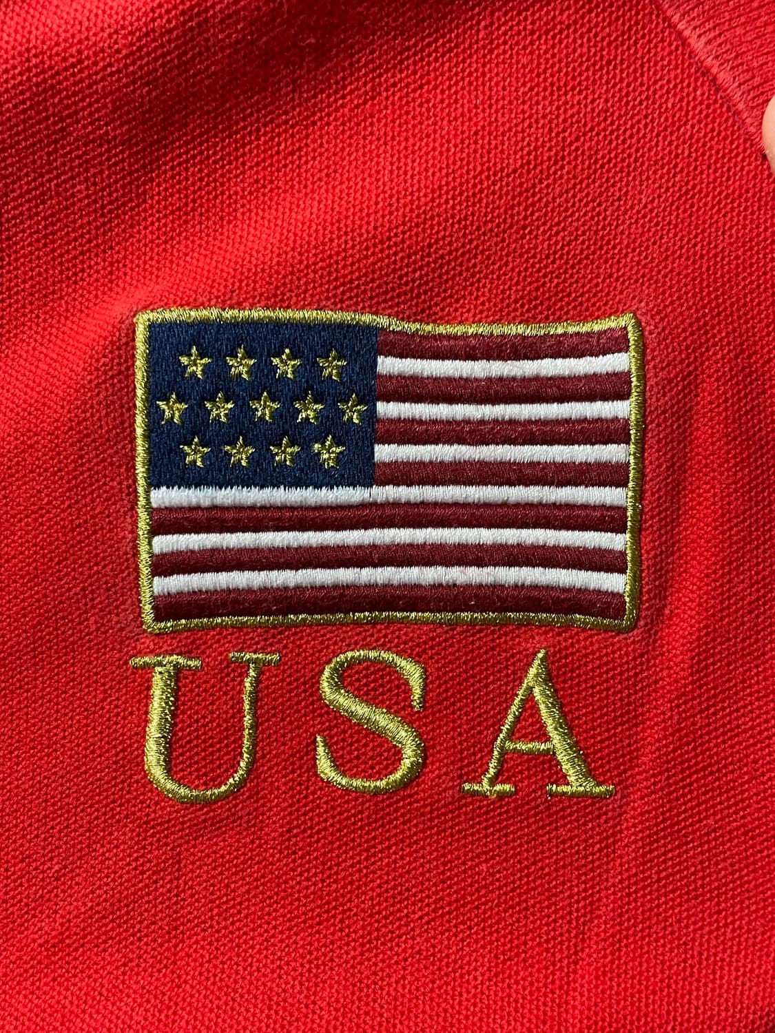 폴로 랄프로렌 USA 성조기 국대 빅포니 카라티 상품이미지3