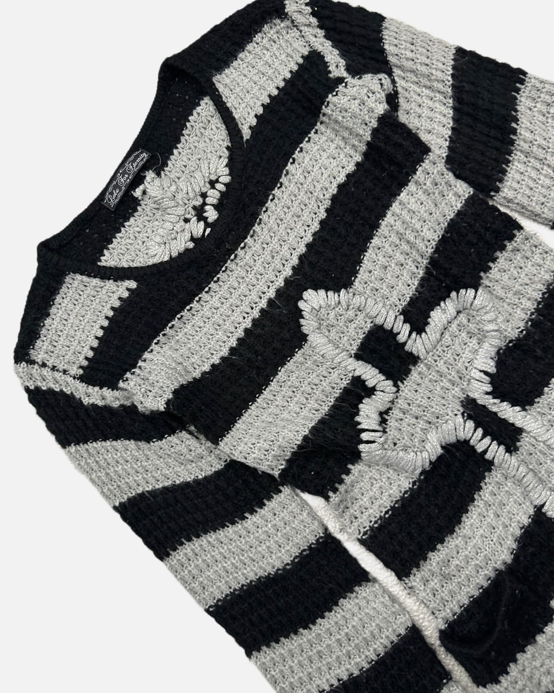 stripe cross detail pocket knit 상품이미지3