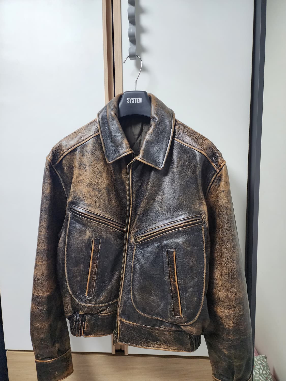 [50]휴고보스 가죽자켓 브라운 상품이미지1