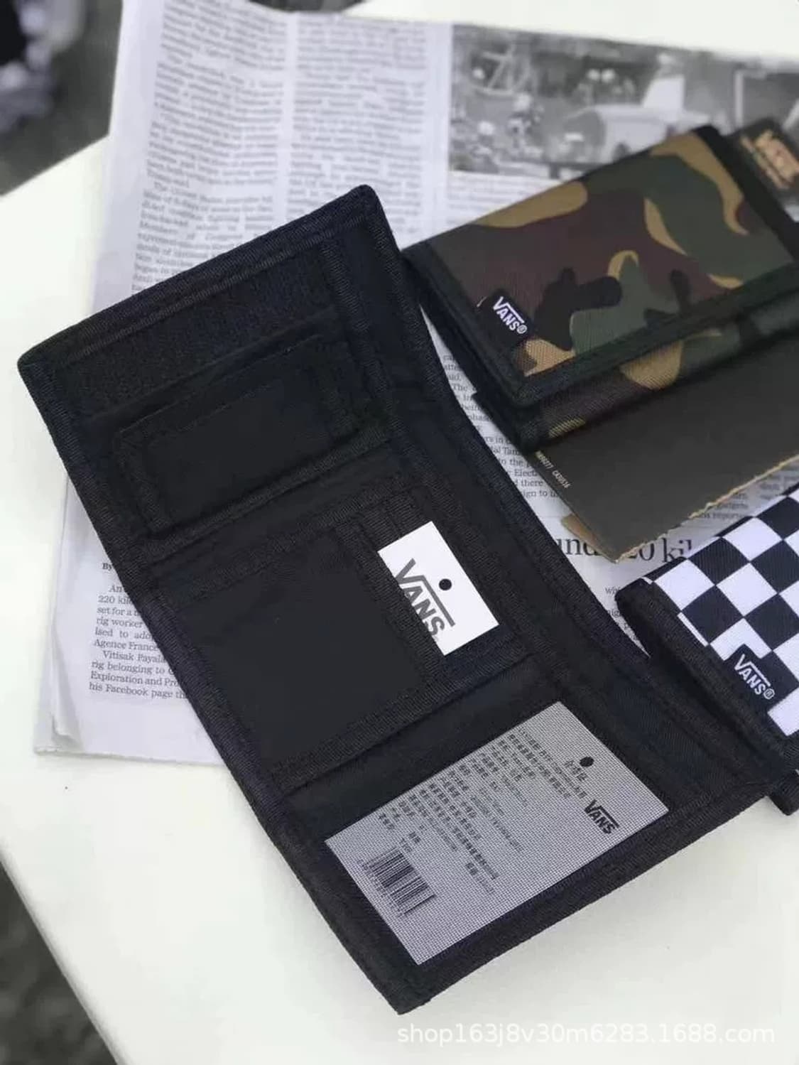 반스 지갑(화이트 체커보드) 상품이미지4