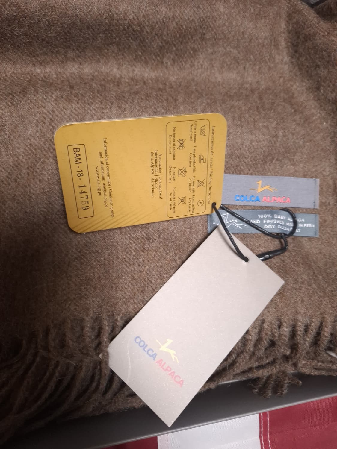 박스 택 새제품 100% 베이비 알파카 머플러 상품이미지5