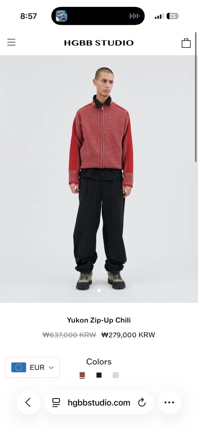 Hgbbstudio 유쿤 집업 니트 상품이미지1