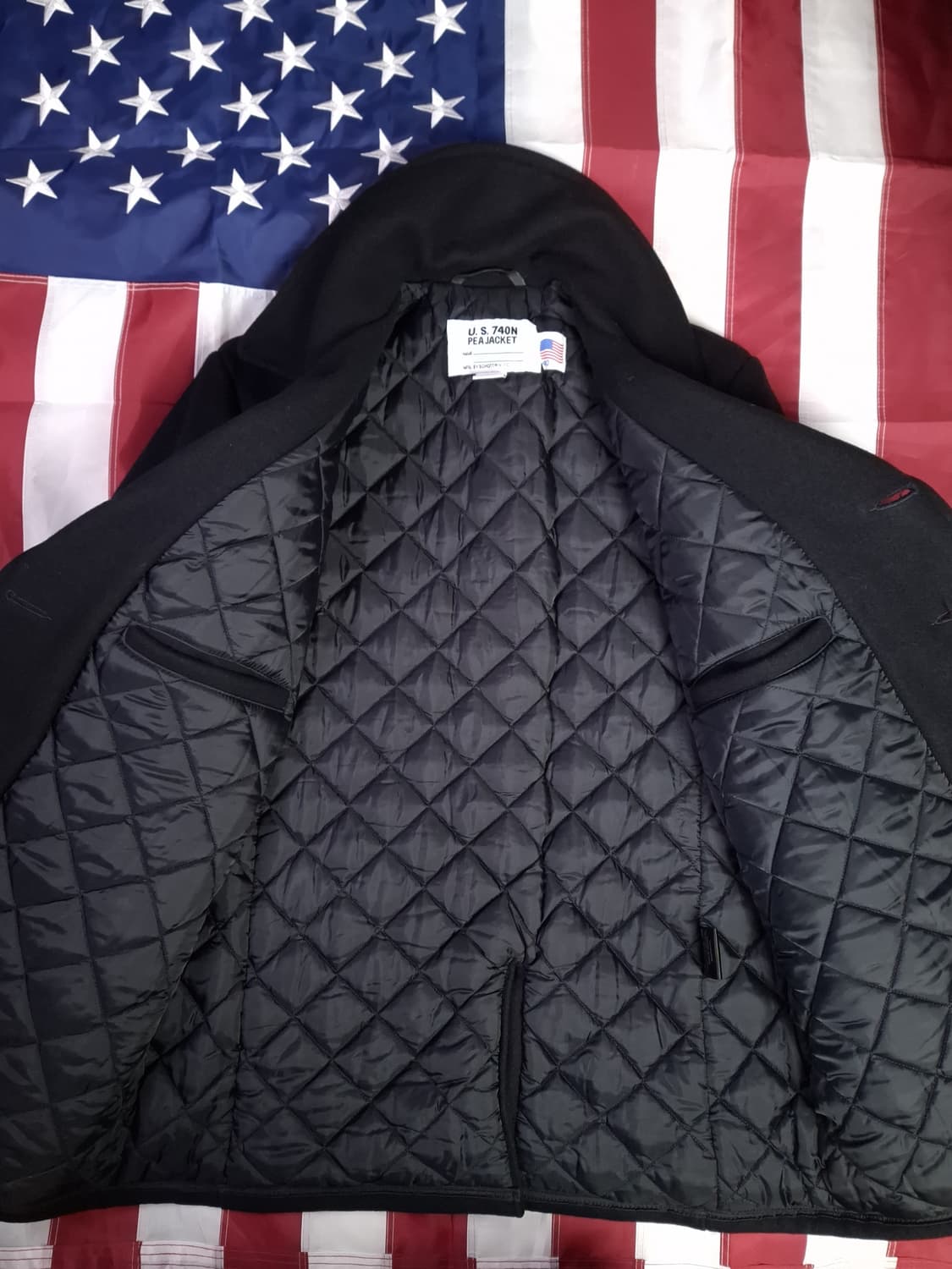 새제품 오리지날 신형 미국제조 미해군 TYPE 쇼트사 울 싱글 피코트 상품이미지10