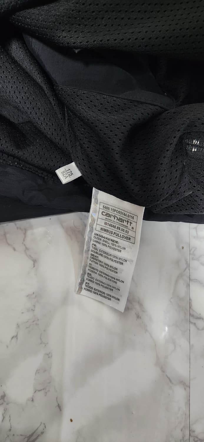 칼하트 WIP 풀오버 아노락 바람막이 후드 자켓 블랙 상품이미지6