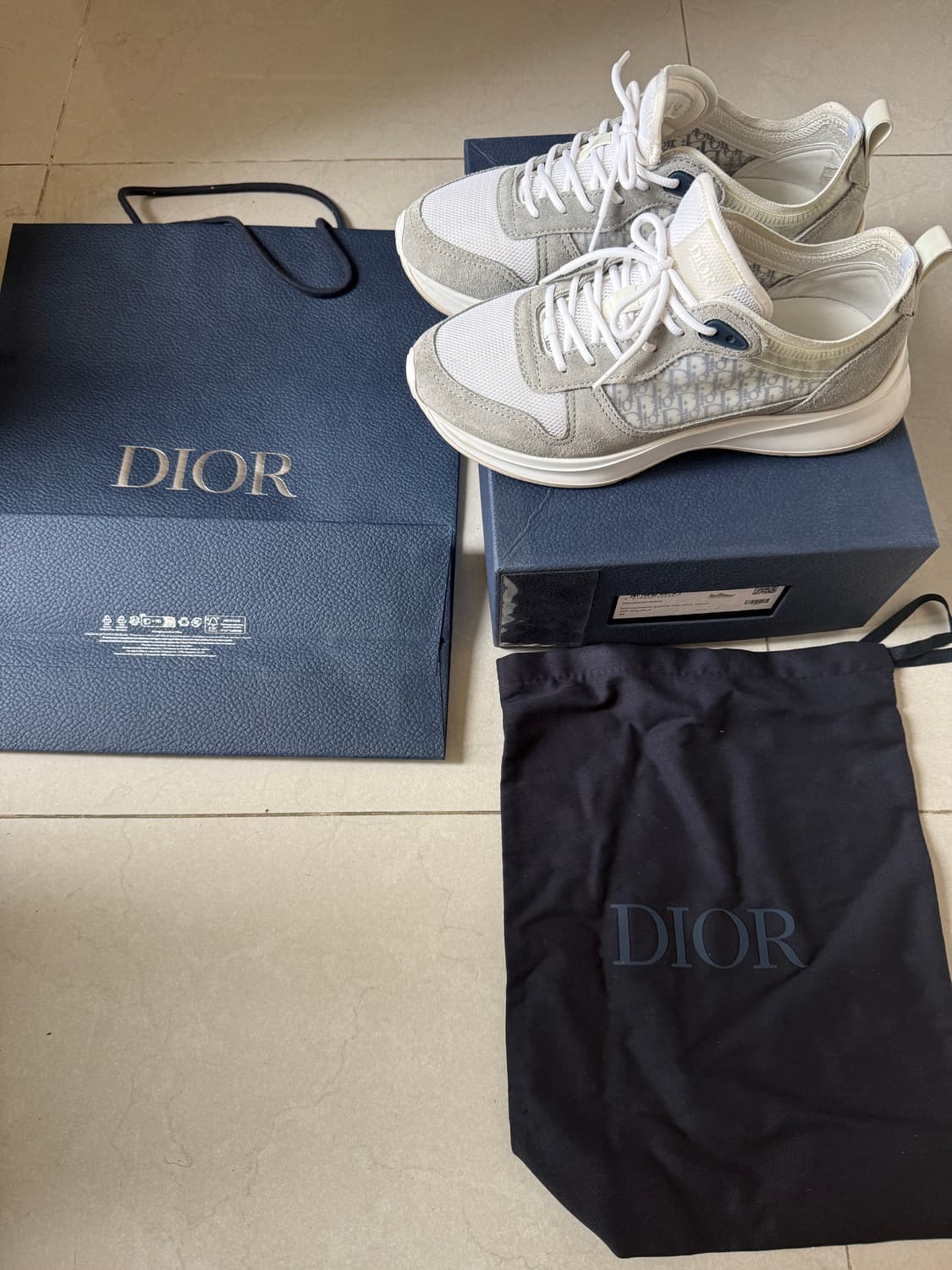 [당일출고,42사이즈] 디올 B25 오블리크 스니커즈 풀박스 상품이미지1