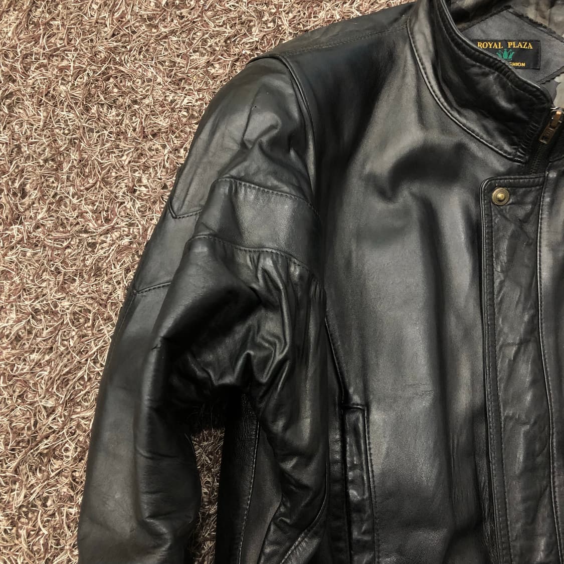 빈티지 레더 봄버 가죽 자켓 상품이미지6