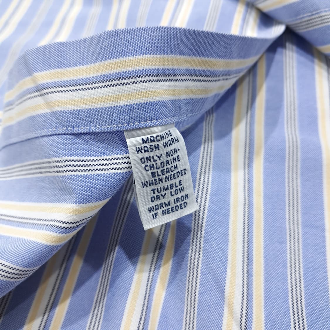 CL774 4XLT 폴로 00s 코튼 블루 스트라이프 버튼다운 셔츠 남 상품이미지5
