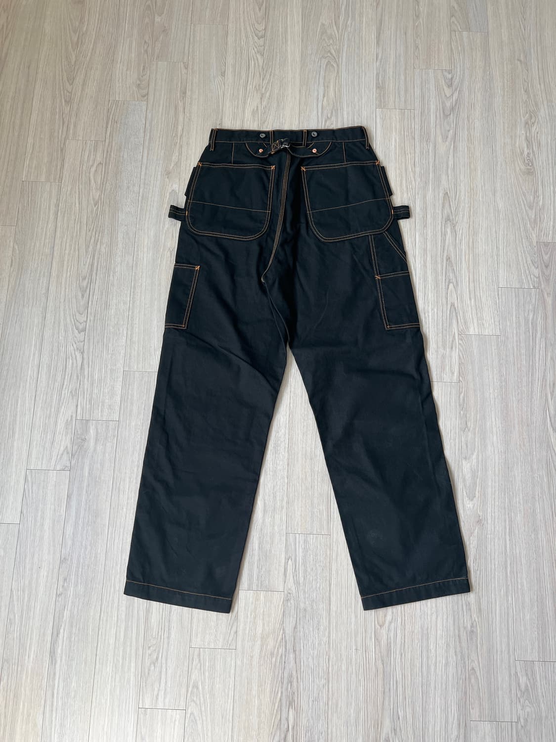 (새상품) 캐피탈 씬 캔버스 럼버 팬츠 블랙 상품이미지2