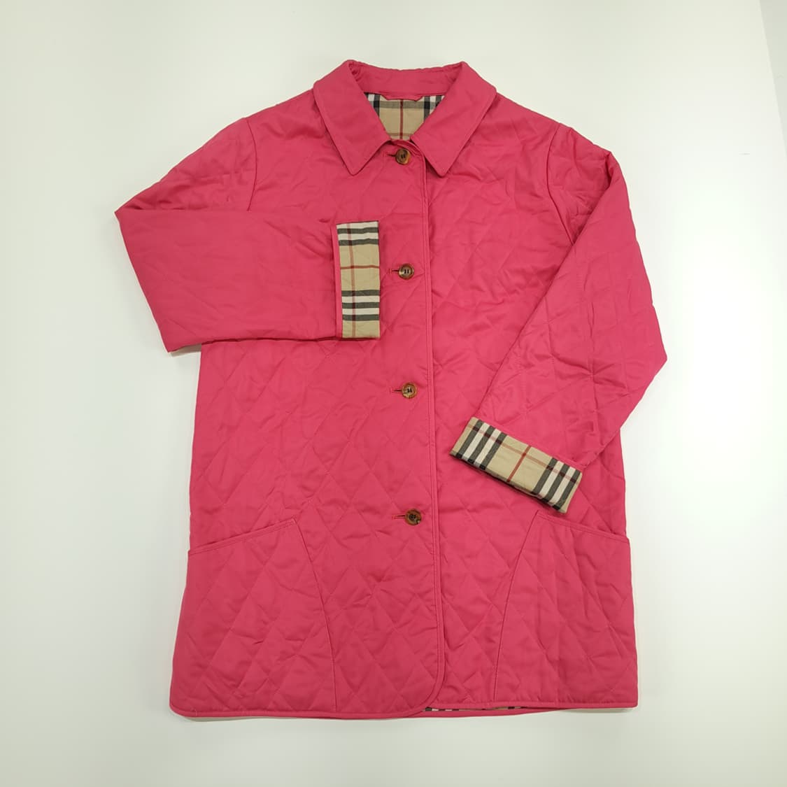 CN651W M 버버리 런던 핑크 퀄팅 자켓 상품이미지2