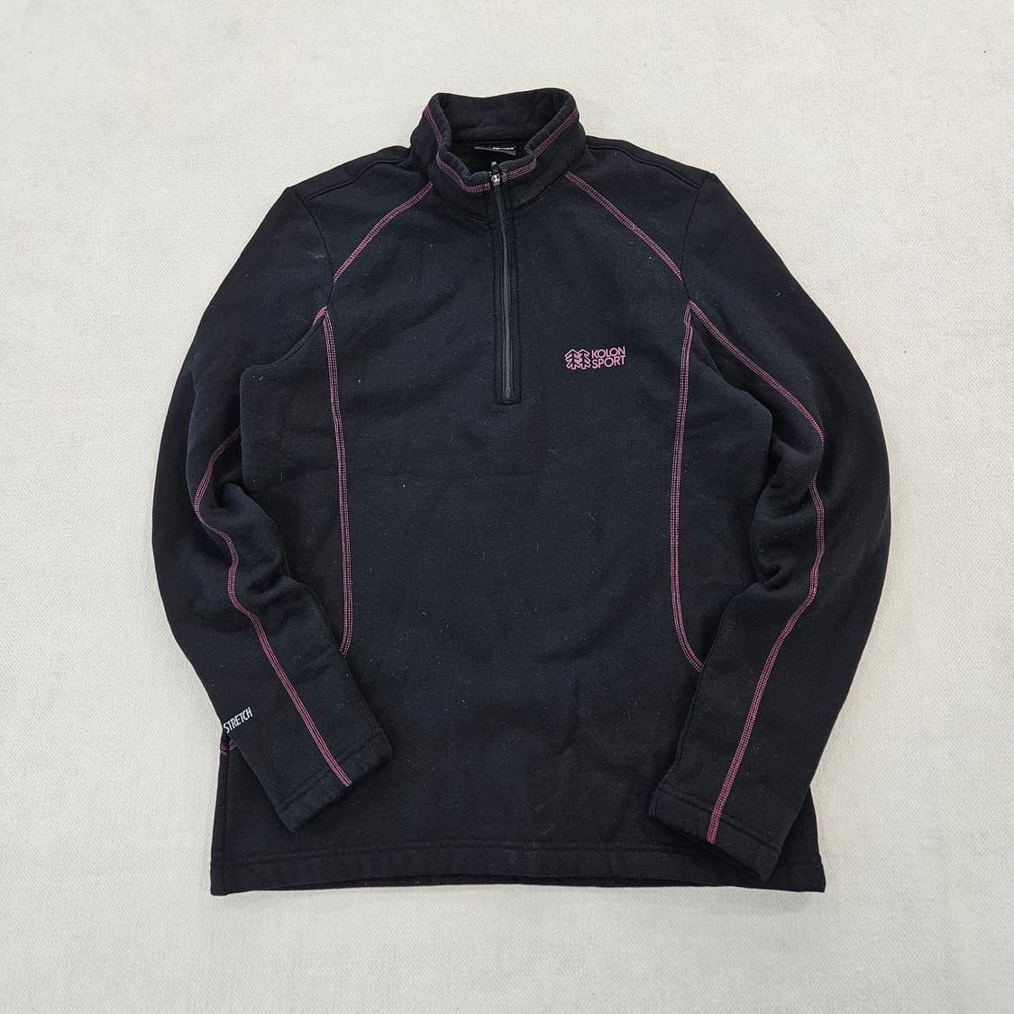 [90] 코오롱스포츠 여성 블랙 플리스 반집업 티셔츠 0116Y1 상품이미지2