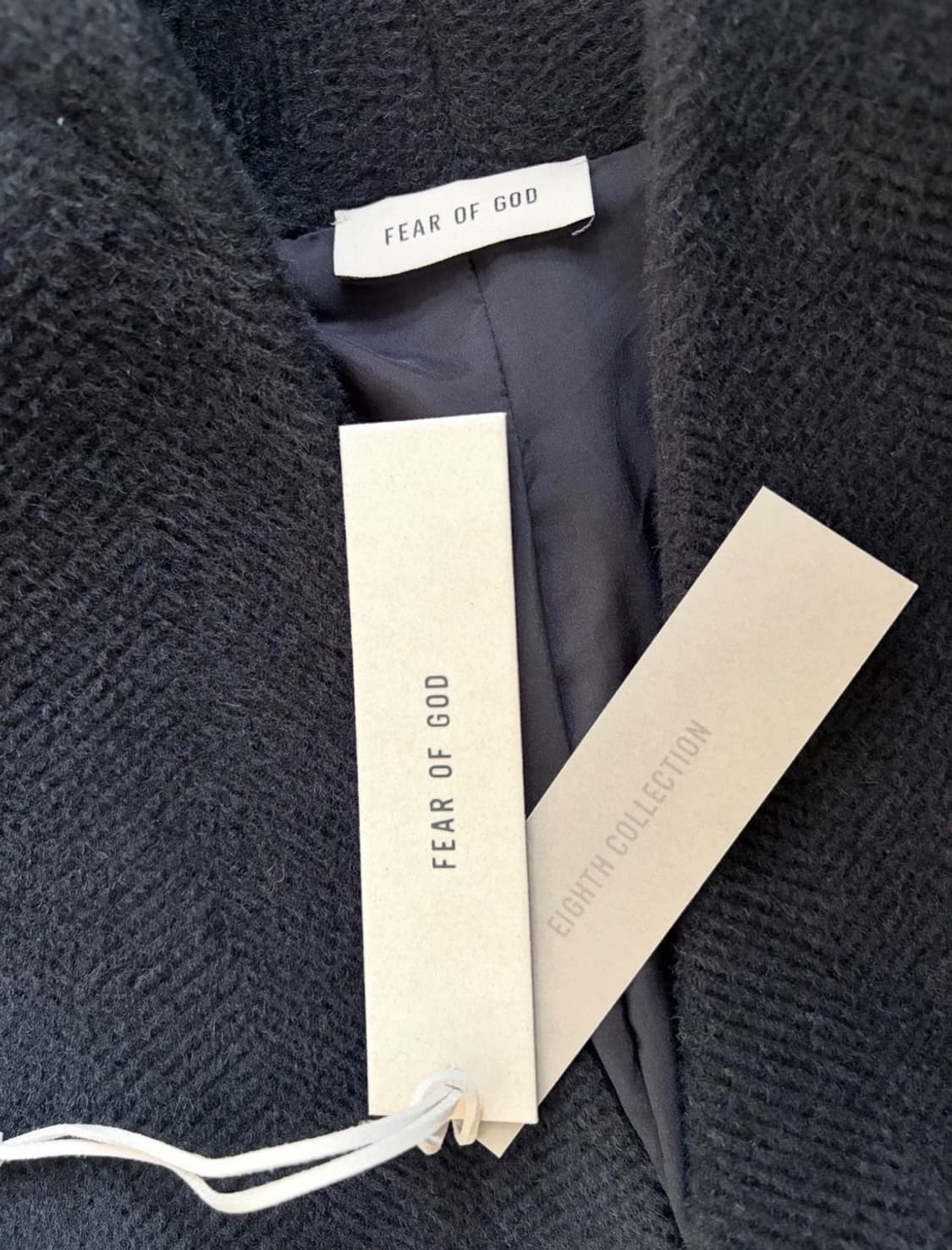 피어오브갓 24FW 8th 더블 브레스티드 라펠리스 코트 fog 제냐 상품이미지3