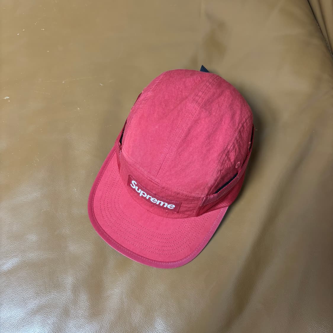 슈프림 캠프캡 모자 박스로고 24fw 메쉬 포켓 레드 상품이미지6