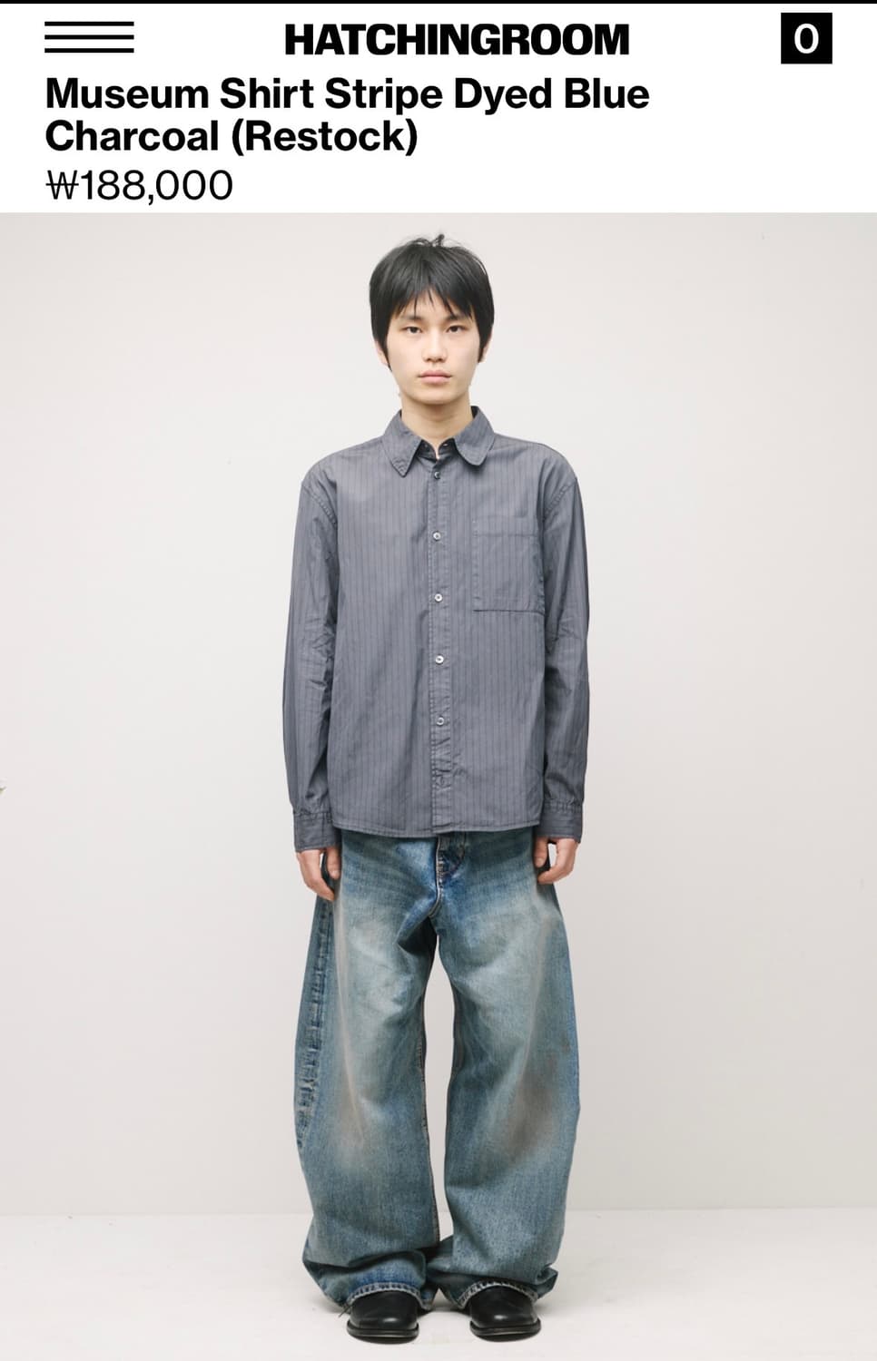 해칭룸 와이드 커브진 페이디드 블루  상품이미지3