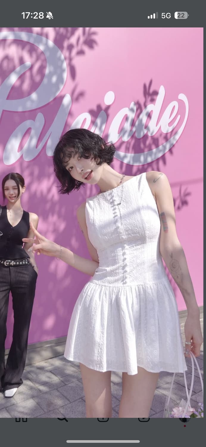 상태 최상) 페일제이드 플라워 자카드 원피스 상품이미지1